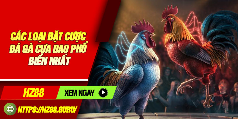 Các loại đặt cược đá gà cựa dao phổ biến nhất
